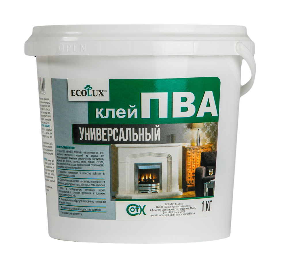 Клей ПВА ТМ ECOLUX — ООО «СОТ-КОМБИ»